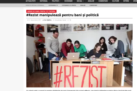 #Rezist manipulează pentru bani și politică