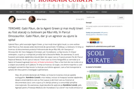 TEROARE: Gabi Păun, de la Agent Green și mai mulți tineri au fost atacați cu bolovani pe Râul Alb, în Parcul Dinozaurilor. Gabi Păun, dar și un agresor au ajuns la spital